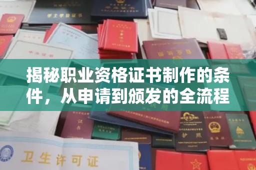 沧源揭秘职业资格证书制作的条件，从申请到颁发的全流程解析