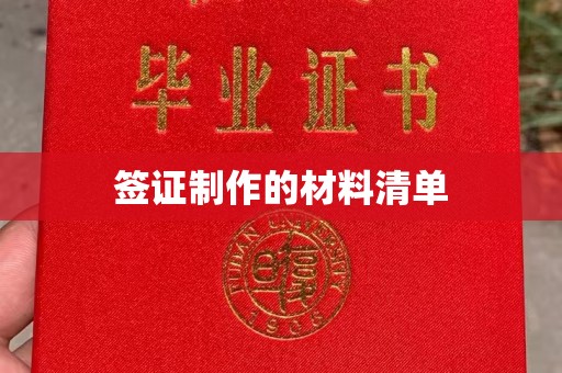 沧源签证制作的材料清单