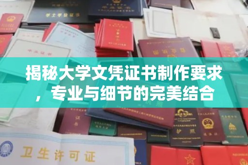 沧源揭秘大学文凭证书制作要求，专业与细节的完美结合