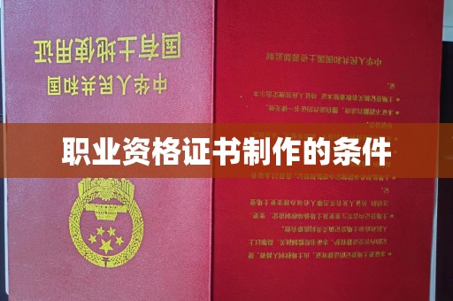 沧源职业资格证书制作的条件